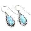 Natural Republic Larimar Gemstone 925 Solid Sterling Silver Earring 1.50" V7S37