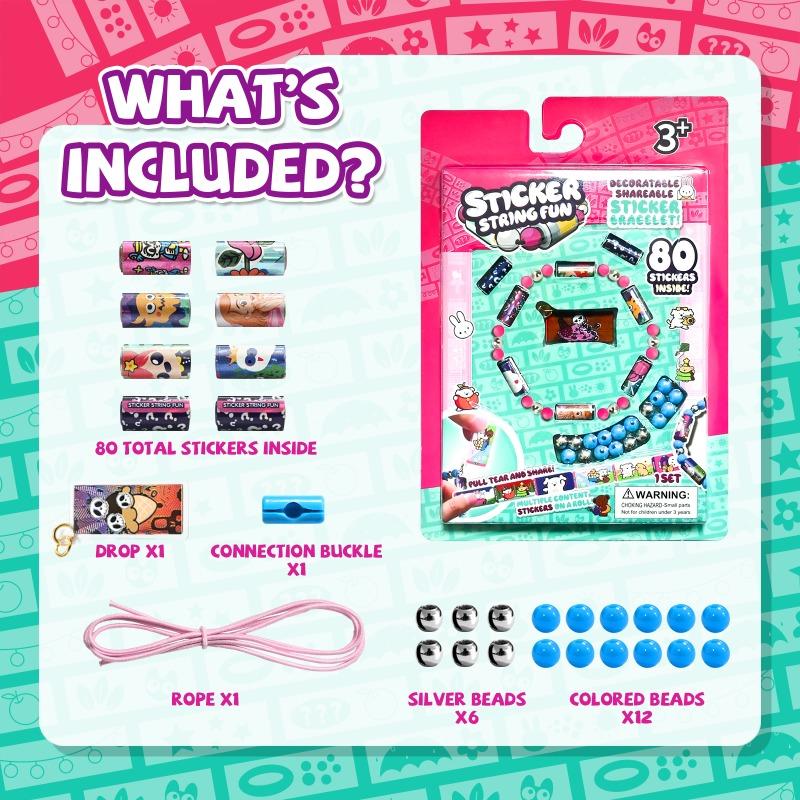 

Дитячий набір для виготовлення браслетів своїми руками Креативний різнокольоровий набір паличок-роликів Освітній подарунок на день народження для дівчаток Веселе освітнє рукоділля