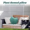 3D Leaf Throw Pillow 17.7 inch Decorative Plant Pillow Soft Plush Leaf Shaped Cushion Home Decor for Bedroom Sofa Couch for Car