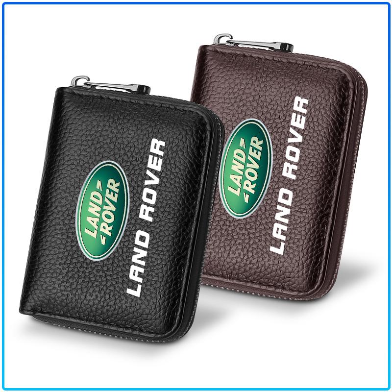 Leather Car Driver's License ID Card Bank Card Wallet Car Styling For Land Rover Freelander 2 L2 L319 L462 LF Range Sport Evoque L322 Discovery 2 3 4