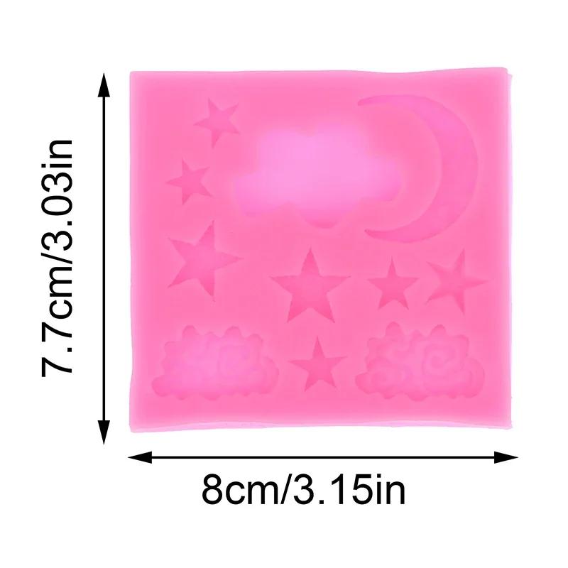 1Pc Fondant Silicone Cake Mold Cloud Star Moon Chocolate Molds Clouds Mould Cake Decorating Accessories DIY Tools
