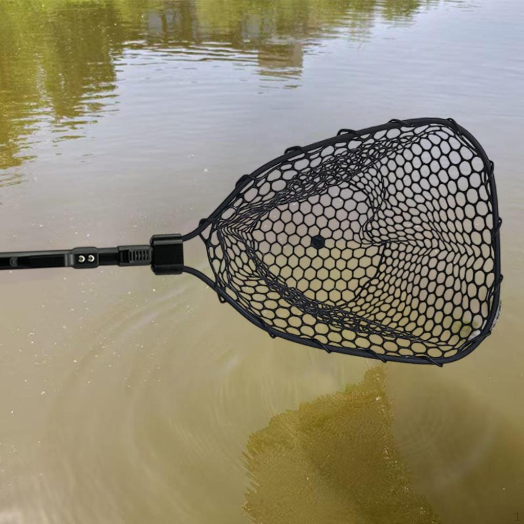 Fishing Net Aluminium Frame Silicone Mesh Tool for Outdoor Activities