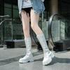 Damen Mid-Calf Stiefel Gefütterte Schuhe Kniehoch Winter Sneaker Punk Style Lässig Weiß Schwarz Plateau Frau
