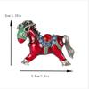 Alloy Horse Brooch Zodiac Pony Pins Women Men Clothing Accessories Suit Lapel Corsage Badges  Year Gifts