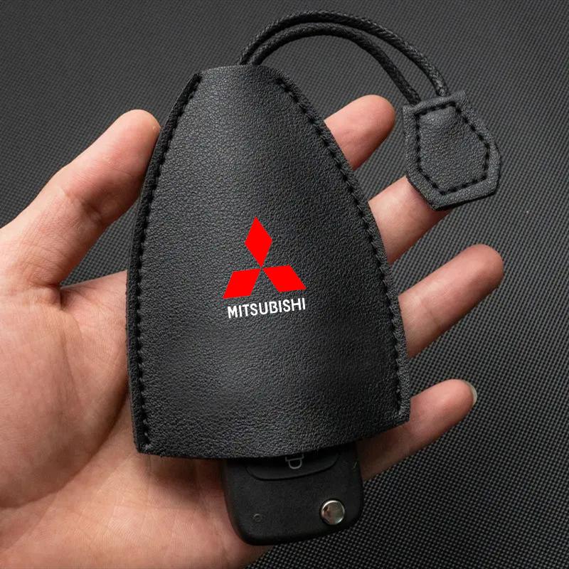 

Car Key Chain Storage Bag Split Car Key Case Key Case For Mitsubishi Lancer 9 Ex Evo ASX L200 Colt Pajero Sport чорний