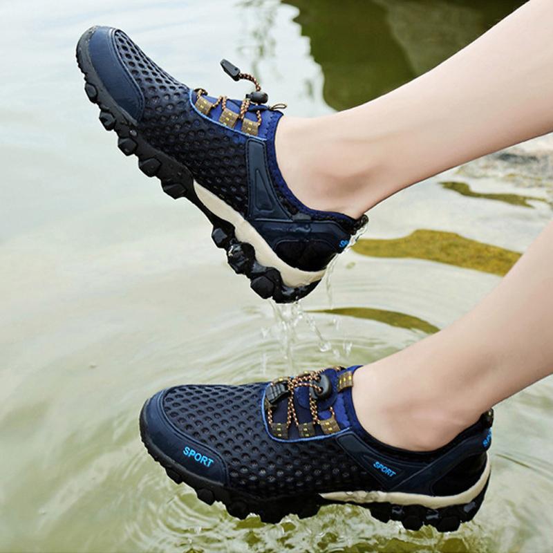 Adidași de vară pentru bărbați, noi, din cauciuc antiderapant, pantofi casual de exterior din plasă, modă pentru bărbați, ușori, confortabili, respirabili, pantofi sport pentru condus