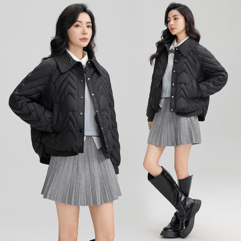 New Lapel Short Cotton Coat Women's Thickened Shirt Collar Loose Versatile Cotton Coat Women's
