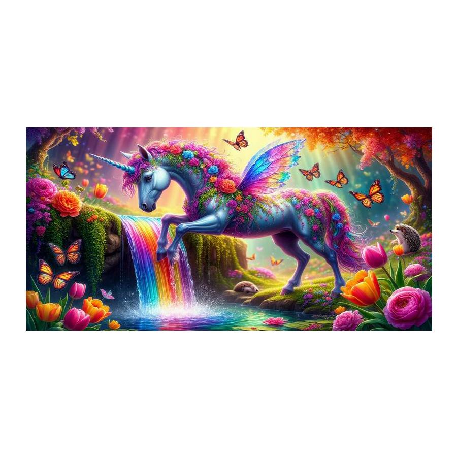 Colorful Unicorn Large Size Diamond Painting Diy Full Square Round Drill Rhinestone Embroidery Butterfly Flower Mosaic Cross Stitch Kits Wall Decor