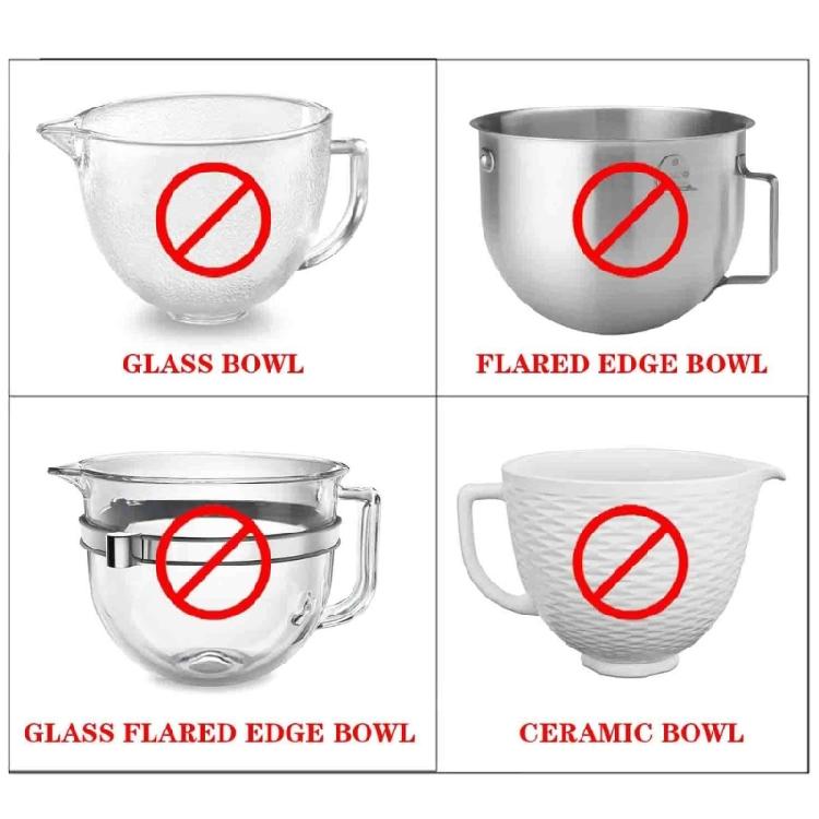 2PCS Mixing Bowl Covers Dustproof Design Reduces Ingredient Splatter Keeps Counter Clean During Baking Prep for 5.5-6QT