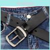 Vintage Leather Mens Belt With Alloy Buckle For Casual Jeans Style