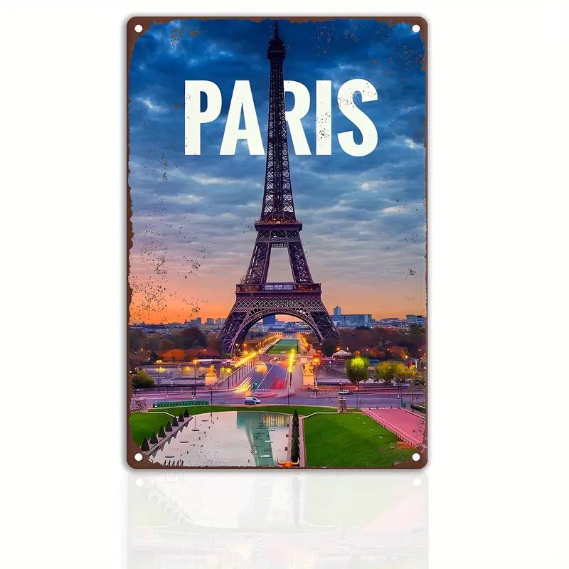 Vintage Metal Sign Travel Round The World FRANCISCO,LOUVR,MILAN,Poster,Home,Bar,Room,Hotel,Cafe,Club Retro Wall Decor Plate Gift