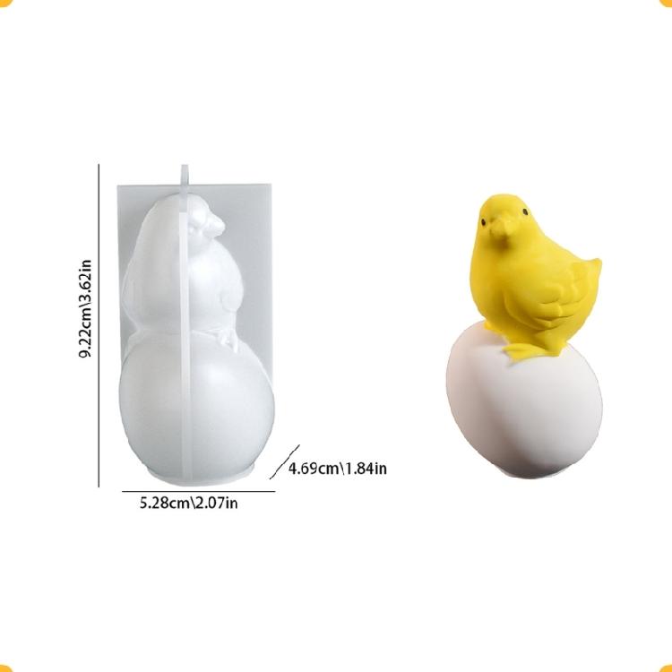 Easter Themed Silicone Candle Mold Chick on Eggs Silicone Molds for Epoxy Resin Making Candle Soap Chocolate Cake Baking