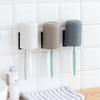 Toothbrush Holder With 300ml Cup Bathroom Organizer Wall Sticker Hanging Brush Bracket Stand Bathroom Accessories