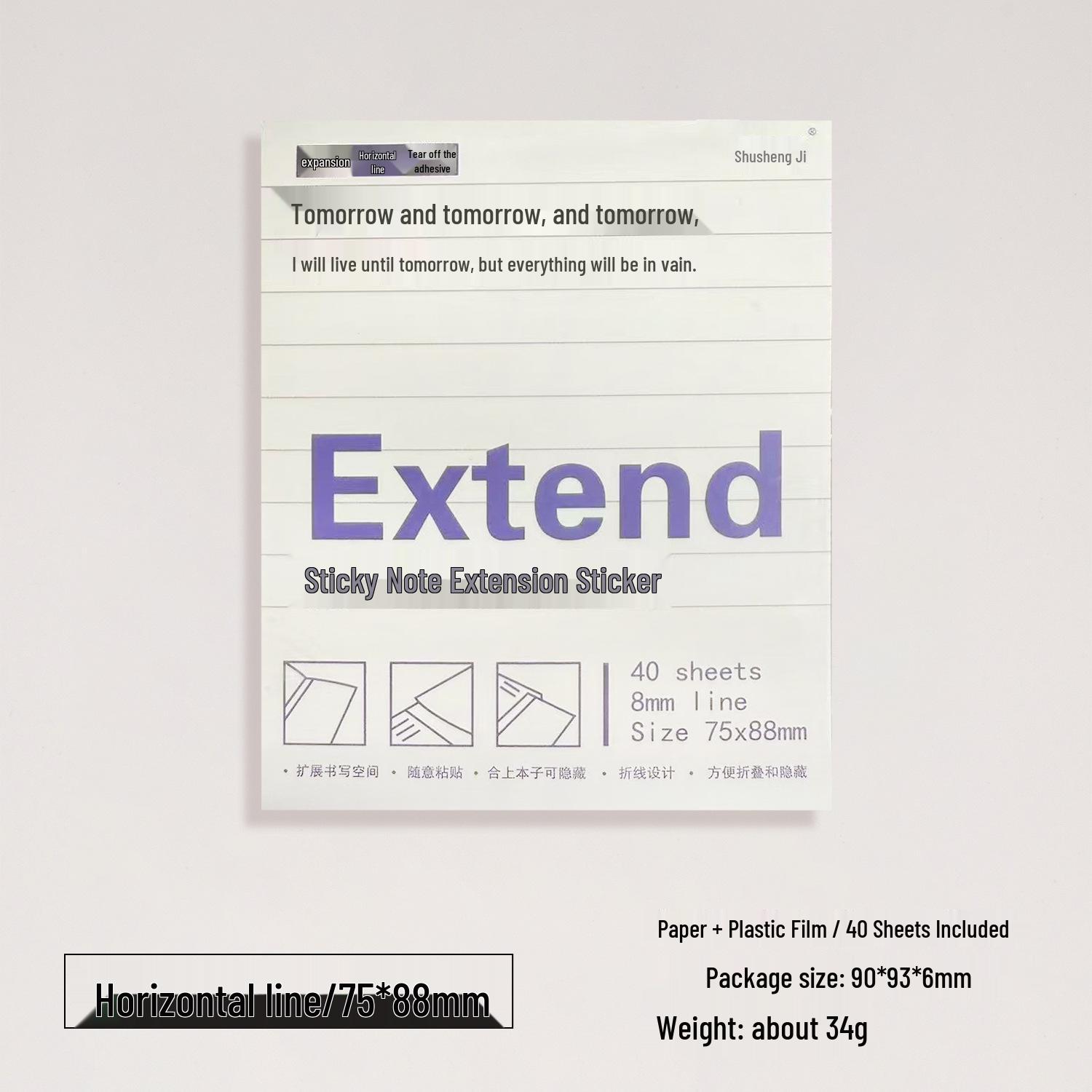 Expandable Foldable Sticky Notes for Students - Leave No Trace, Convenient for Any Placement