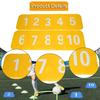 10 Pieces Flat Cones Markers Non Slip,Square,Floor Agility Dots,Floor Playmat for Soccer