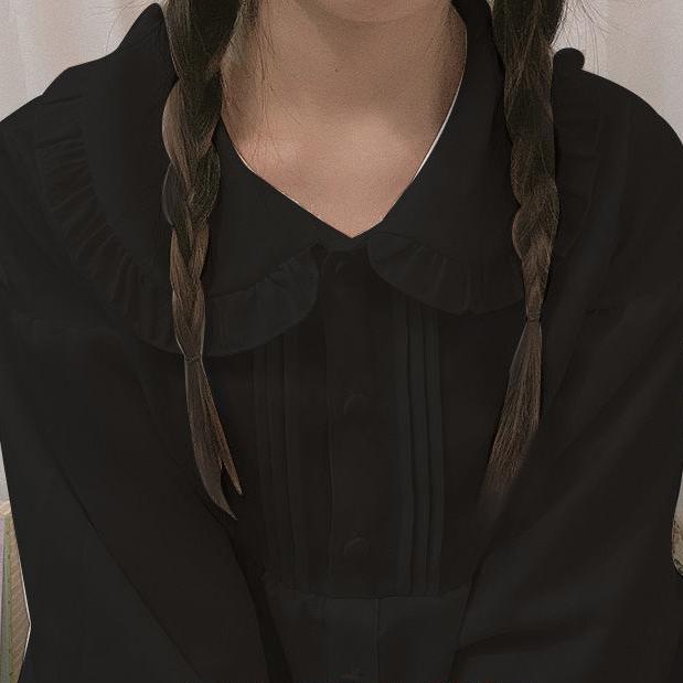 Šaty Kawaii Ženy Sladká Lolita Bílé Krátké Šaty Volány Límec Peter Pan Preppy Styl Jaro Podzim Župan s dlouhým rukávem