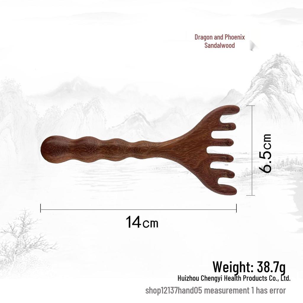 Antler Massage Comb | Scalp, Neck, Eye, and Face Gua Sha & Scraper with Five-Claw Design