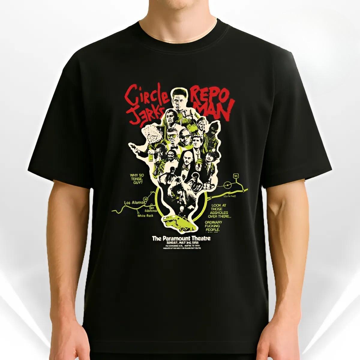 Circle Jerks Repo Man Live Austin TX 2026 Unisex T-Shirt S разноцветный