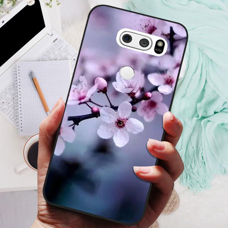 Para LG V30 V30+ Funda Gato Lindo Pintado Trasera para Teléfono Para LG V35 V30S Thinq Funda Silicona Suave Para LGV30 V30 Plus Fundas Coques