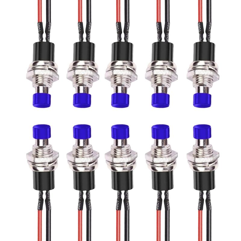 10pcs Multipurpose Reset Push Button Switches Sturdy Plastic Materials Ideal for Frequent Use In Various Projects
