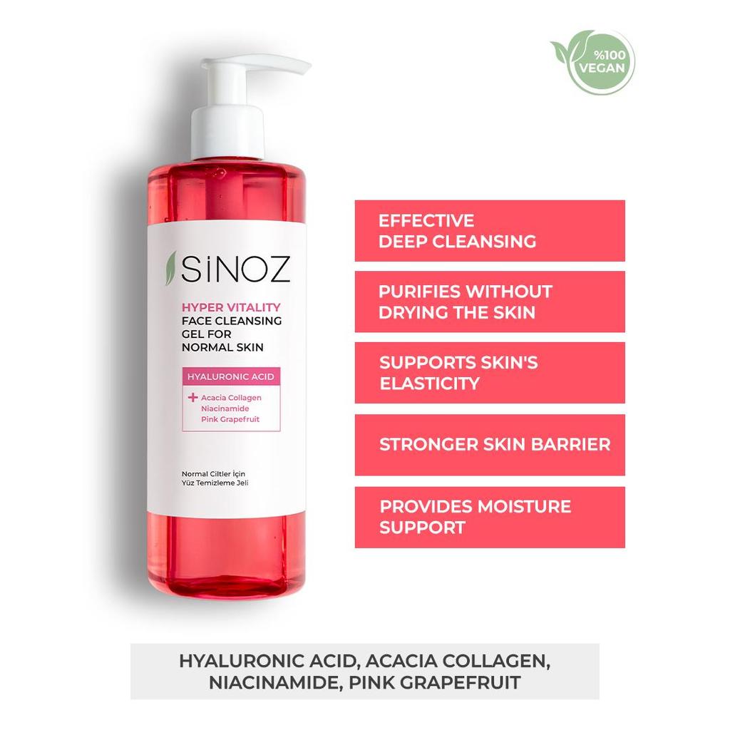 Sinoz Hyper Vitality Ansiktsrensegel for Normal Hud - 400ml