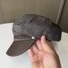 Octagonal hat women's autumn retro splicing British style cowboy newsboy hat temperament shows the face small fashion versatile cap