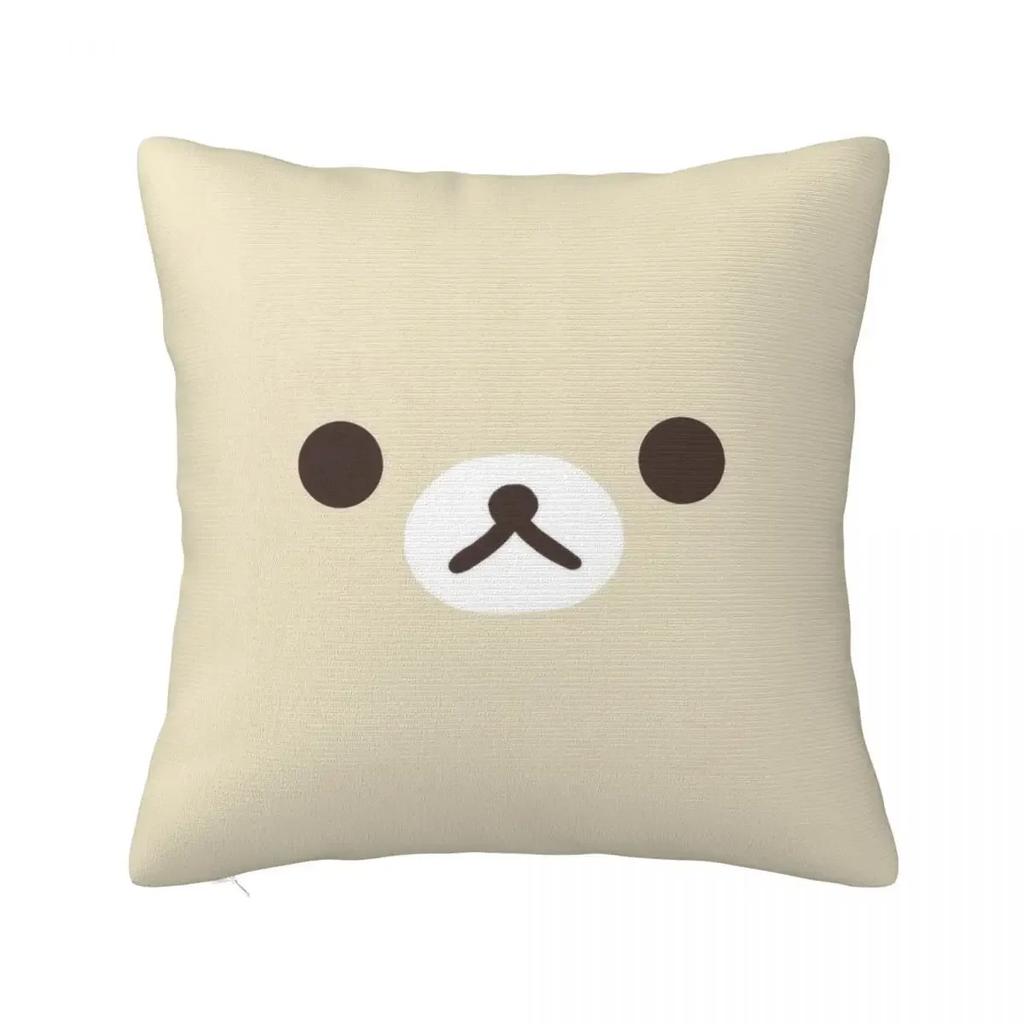 Rilakkuma Strawberries Square Pillow Case Polyester Cushions for Sofa Animal Bear Creative Cushion Covers