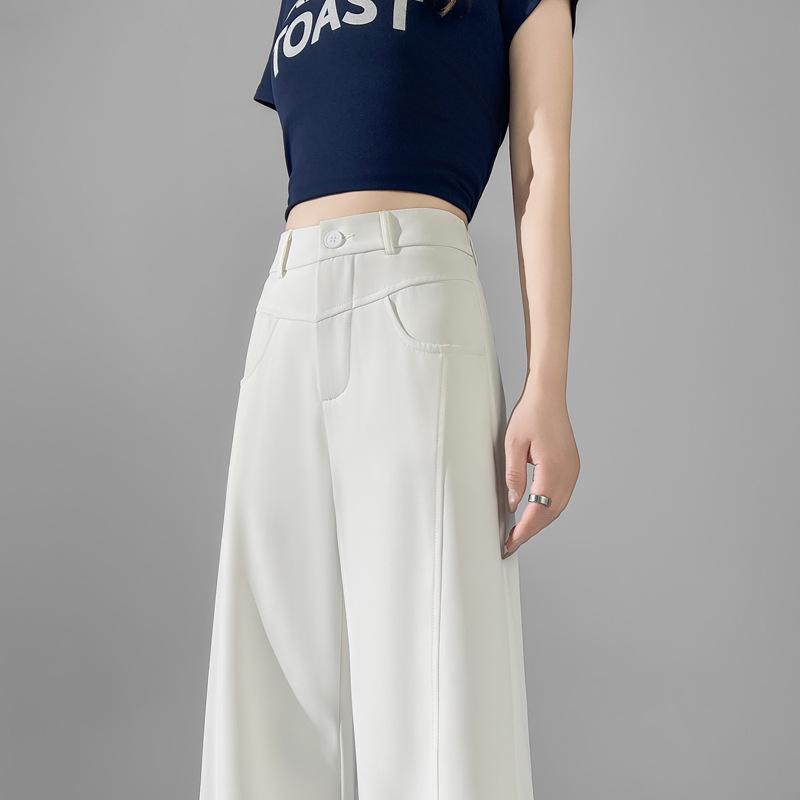 2026 Frühjahr/Sommer High Waist Schmal Geschnitten Weit Bein Bodenlang Hose