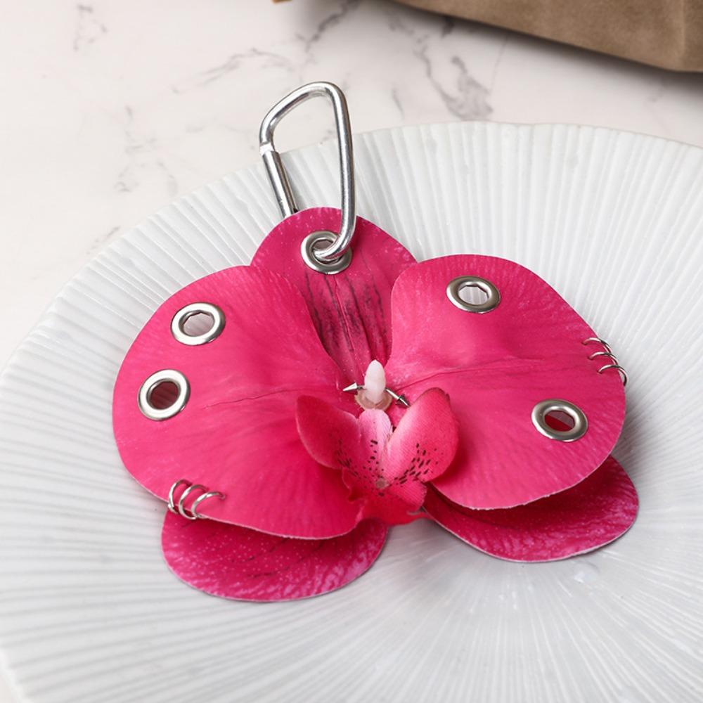 Backpack Decoration Orchid Lily Keychain Simulation Flower Flower Bag Pendant