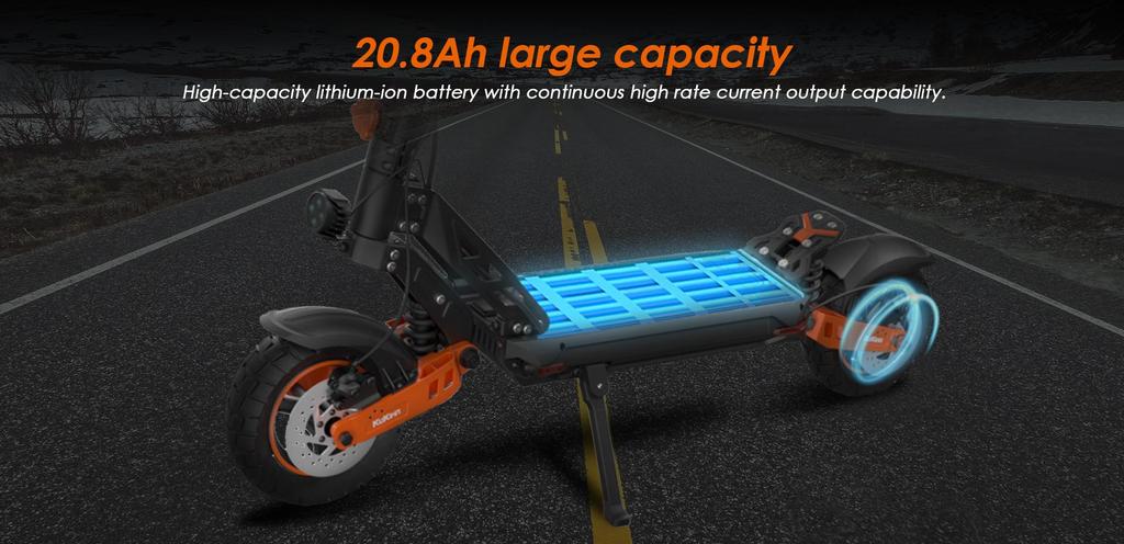 Faltbarer Elektroroller Kukirin G2 Max, 1000W Motor, 48V 20.8AH Akku, Höchstgeschwindigkeit 55km/h, Reichweite 70km, 10-Zoll-Reifen