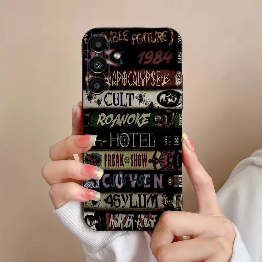 AHS American Horror Story  Phone Case For Samsung S25,24,23,22,21,S20,Ultra,Plus,FE Black Soft Cover