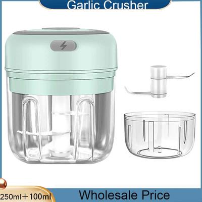 Hachoir à ail puissant 100/250 ml, mini hachoir à ail électrique, chargement USB, broyeur d'ail pour gingembre, ail, oignon, viande, hachoir alimentaire