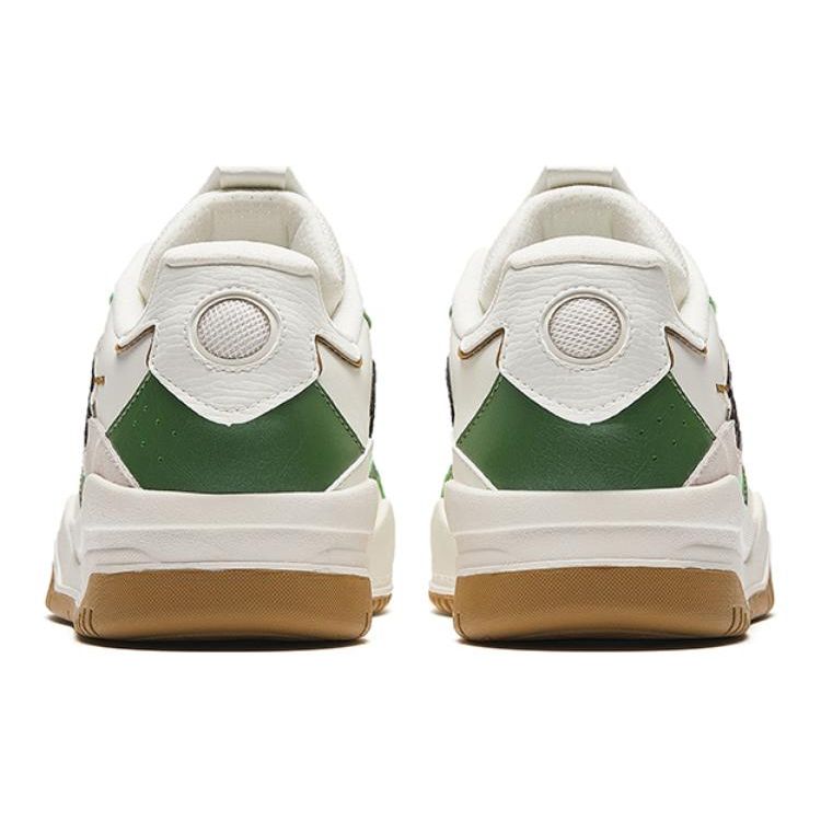 Anta Wave Shoes Thick Sole Non-Slip Increased Height Low-Top Skate Shoes Men Sneakers White Green 912348003-8