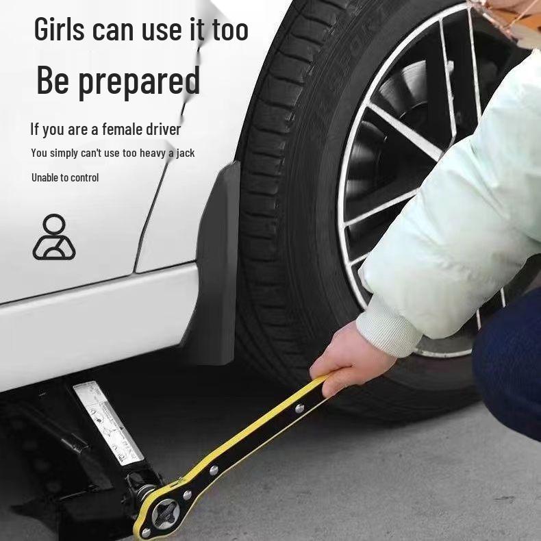 German Hand-Crank Car Jack for Tire Change