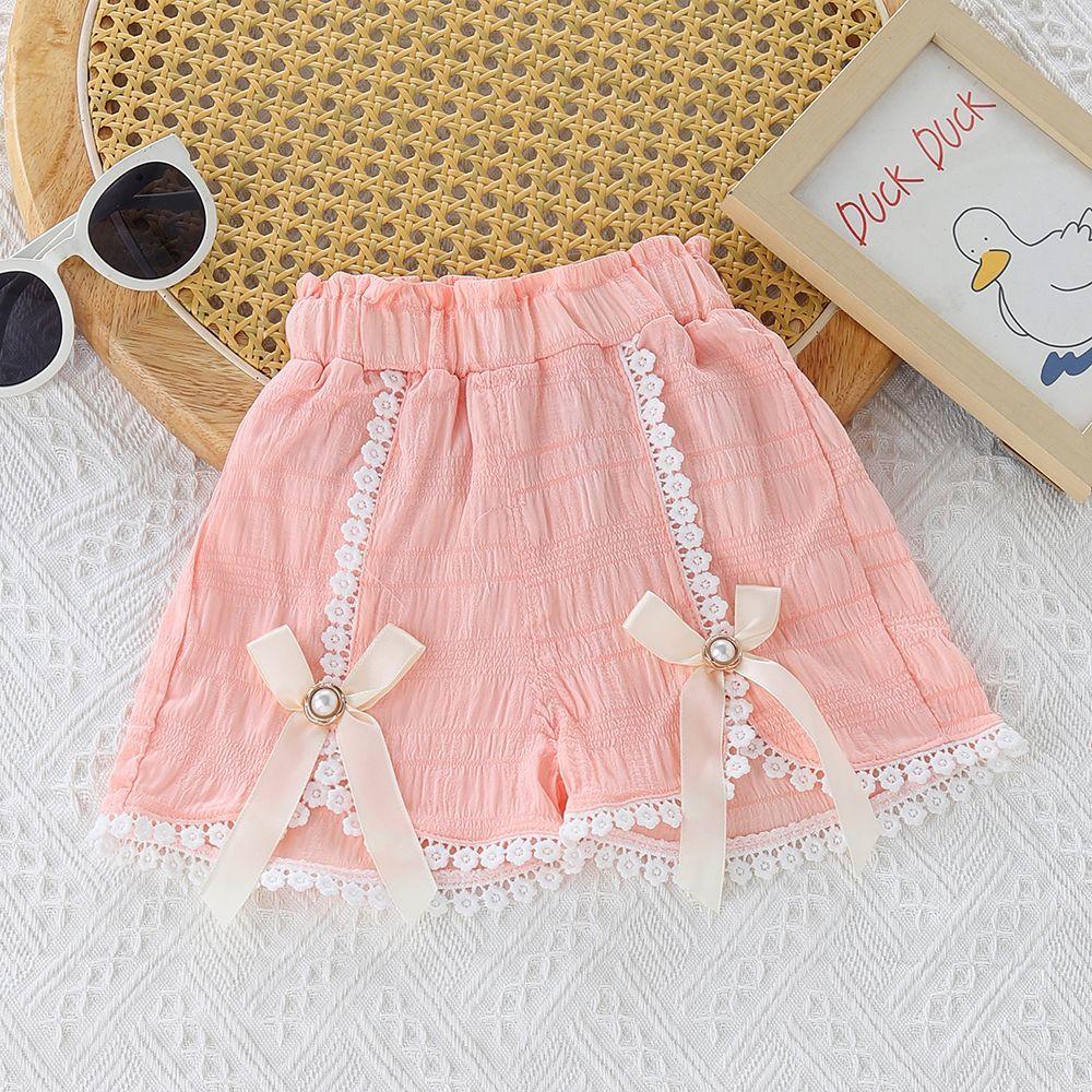 Girls' Summer Shorts Baby Girls' Outerwear Pants Fashionable and Versatile Girls' Lace Thin Casual Pants