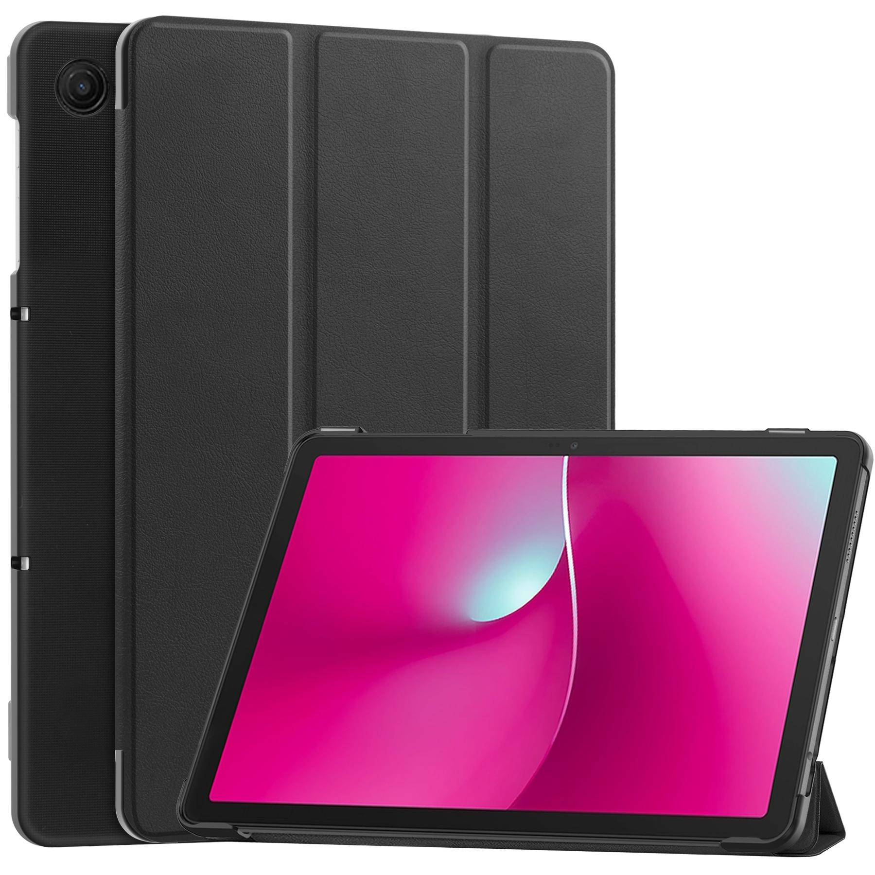 

Чехол для планшета T‑Mobile Revvl Tab 2, трехскладной чехол-книжка с подставкой, многоугольная обложка-книжка чёрный