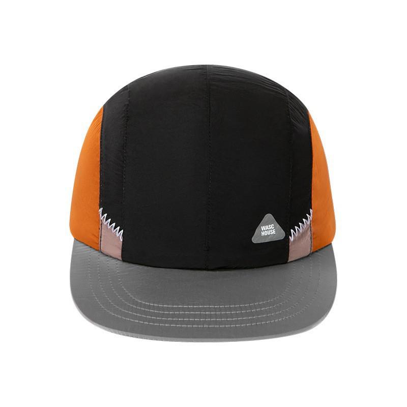 Japanese Retro Quick-Dry Color-Block 5-Panel Baseball Cap with Sun Protection for Outdoor and Mountaineering