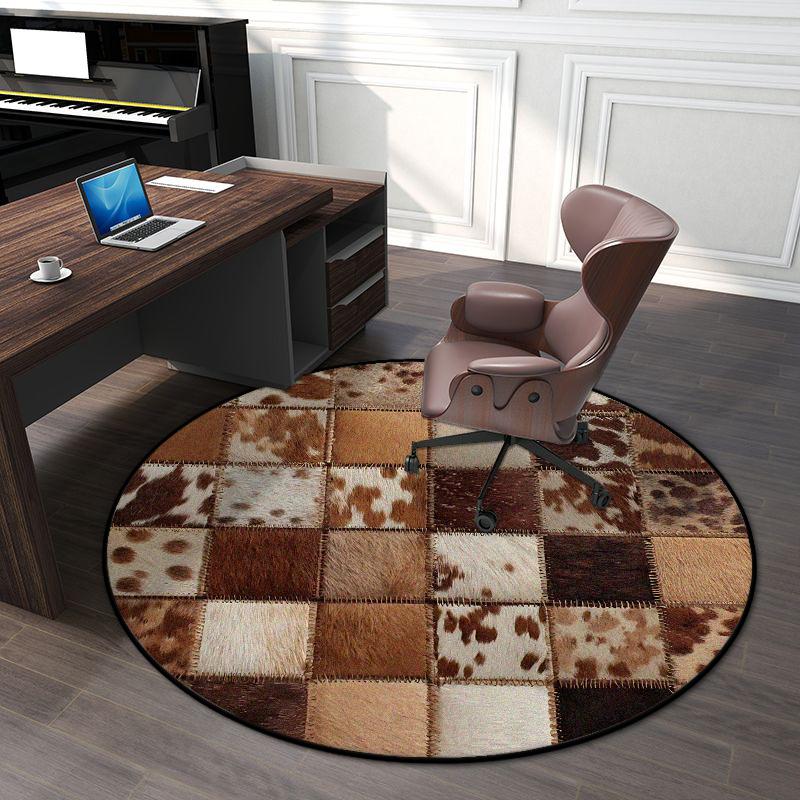 Modern Imitation Animal Skin Decoration Home Antiskid Carpet Living Room Large Size Soft Office Lounge Rug Washable Chair Mat