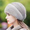 Mink Fur, Whole Mink Fur, Straw Hat, Children's Winter Warmth, Middle-aged and Elderly Mothers' Fashion, Winter Versatile Mink Fur Top Hat