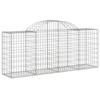 VidaXL Curved Gabion Baskets 10 Pcs 200x50x80/100 Cm Galvanized Iron, Gabion, Gabion Cage, Gabion Wall Basket, Wall 3146307