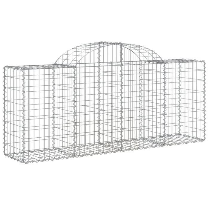 VidaXL Curved Gabion Baskets 10 Pcs 200x50x80/100 Cm Galvanized Iron, Gabion, Gabion Cage, Gabion Wall Basket, Wall 3146307