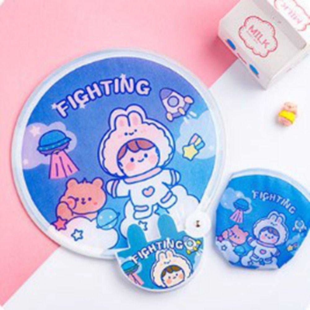 

High-looking Children Folding Fan INS Style Mini Hand Fan Pocket Fan Cartoon Folding Fan Courtyard