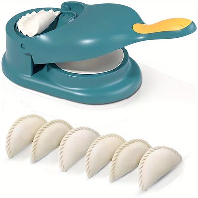 1 Adet Kolay Çevirmeli Mantı Yapıcı - Ergonomik Saplı 2'si 1 Arada Hamur Presi ve Hamur Kalıbı, Hızlı ve Hassas, Mükemmel Mantılar İçin Vazgeçilmez Mutfak Aleti