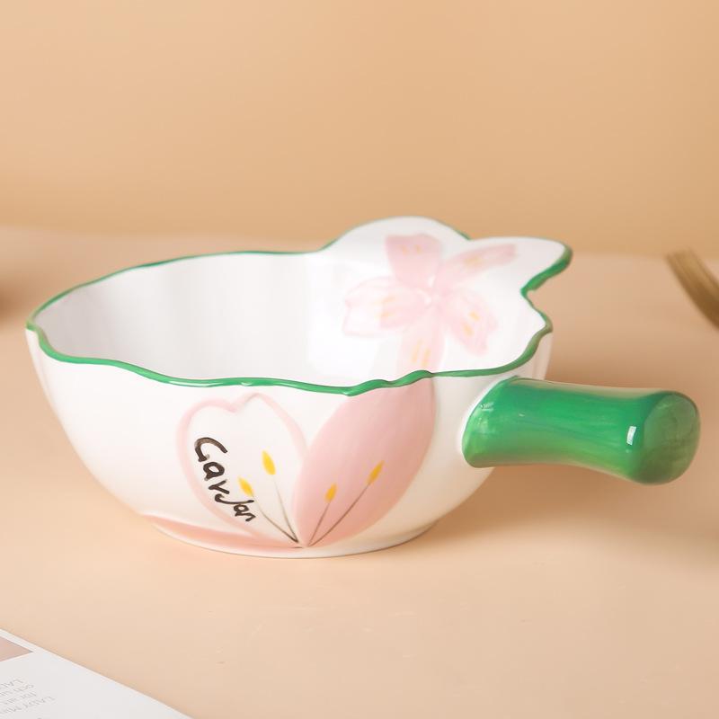 Creative cute cartoon ceramic tableware plate hand-painted ceramic bowl plate plate  set household tableware