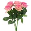 Silicone Rose Twig Artificial Flowers Decorations for a 44 cm Vase - Pink