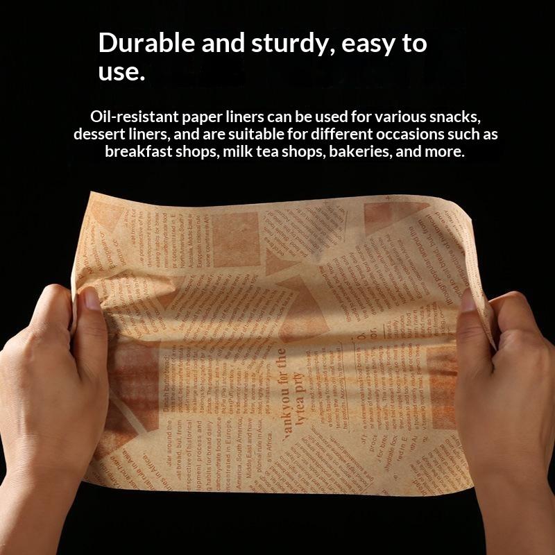 Nonstick Baking Paper 50 Sheets Food Grade Greaseproof Heat Resistant Waterproof Liners for Air Fryer Oven Roasting