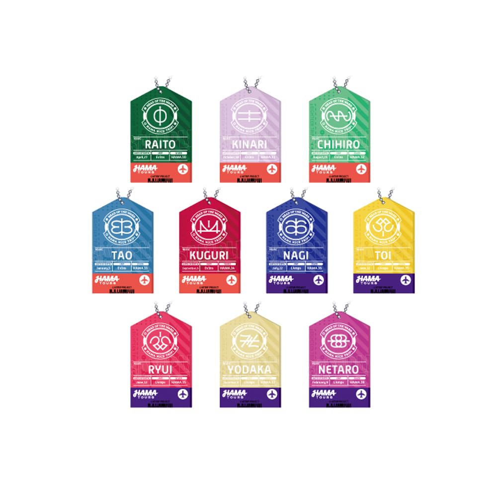

18TRIP Trading Name Acrylic Charms Box Tag-Style [Bbox] 10-Piece