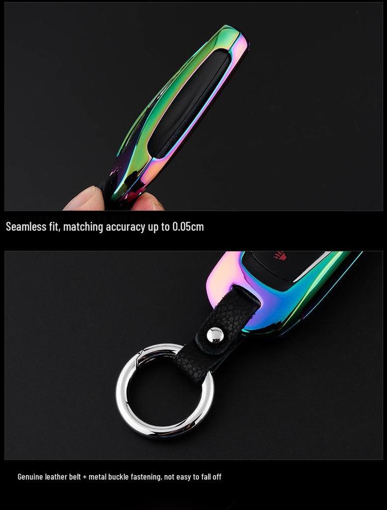 Compatible Key Case & Shell with Metal Keychain for 2016 New Buick LaCrosse Modification