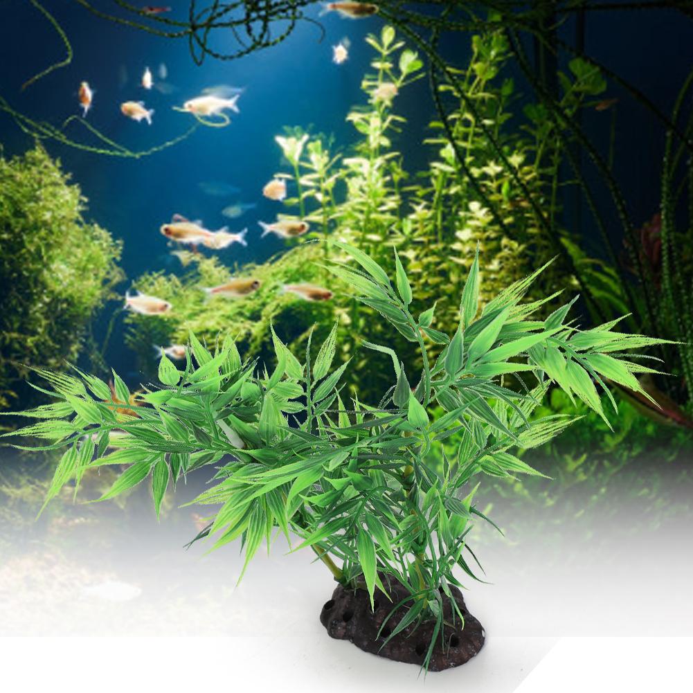 Aquatic Artificial Water Plant Grass Underwater Fake Fish Tank Plant Aquarium DecorationSmall