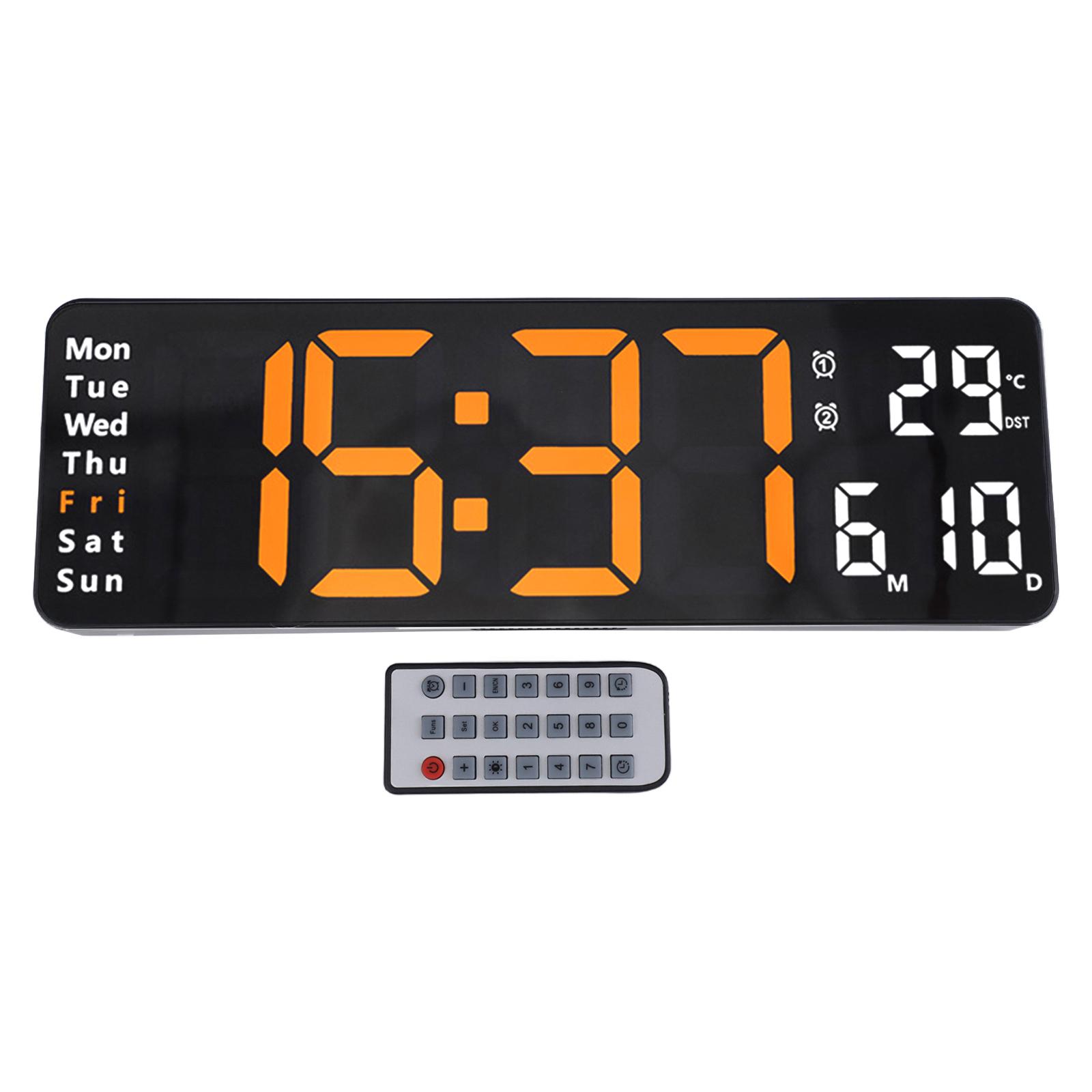 

Home Decor 13 Inch 13-Inch Clock Smart Light Adjustment Energy Conservation Plastic Material Remote Control Included светло-оранжевый